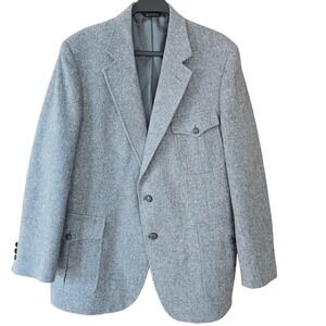 John Alexander Mens VTG USA Wool sport coat Blazer 3 pocket Retro Gray Dadcore